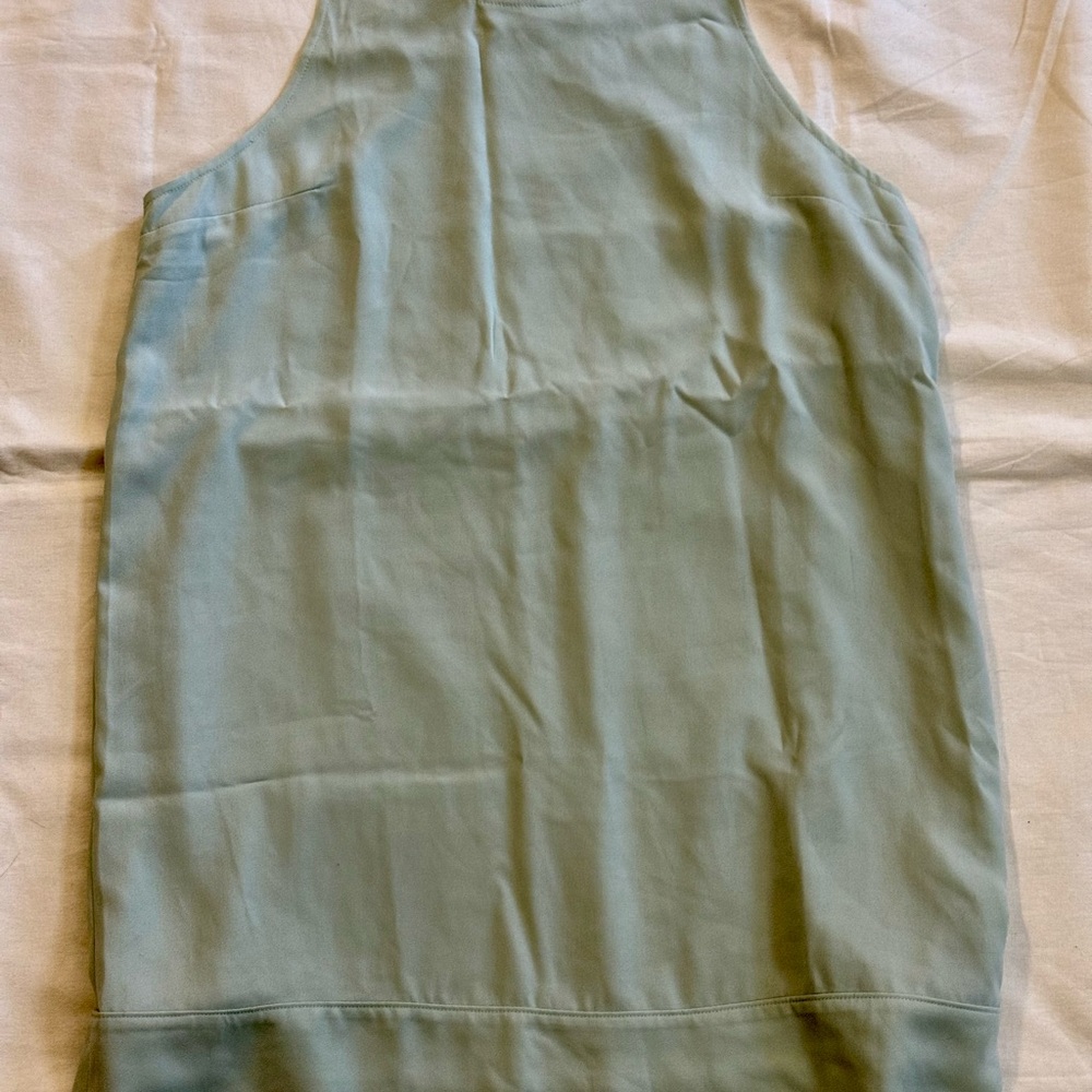 Leith Mint Green Sleeveless Tunic Top L Layering Blouse Nordstrom Minimalist
